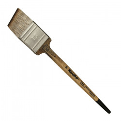 Флейц наклонный имитация мангуста, ручка круглая деревянная пестрая №35