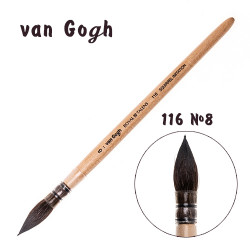 Кисть для акварели Van Gogh 116 имитация белки моп (пленочная обойма) ручка короткая №8