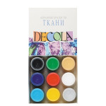 Набор акриловых красок по ткани Декола, 9 цветов по 20 мл