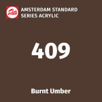 Акриловая краска Amsterdam №409 Умбра жженая, туба 20 мл