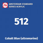 Акриловая краска Amsterdam №512 Кобальт синий (ультрамариновый), туба 20 мл