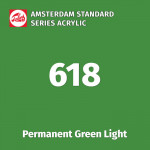 Акриловая краска Amsterdam №618 Зеленый светлый устойчивый, туба 20 мл