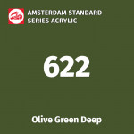 Акриловая краска Amsterdam №622 Зеленый оливковый насыщенный, туба 20 мл