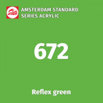 Акриловая краска Amsterdam №672 Зеленый отражающий, туба 20 мл