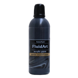 Краска Fluid Art (жидкий акрил) "KolerPark" (80 мл), черный