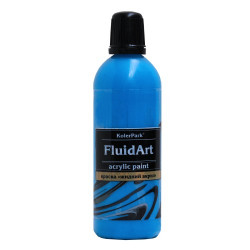 Краска Fluid Art (жидкий акрил) "KolerPark" (80 мл), голубой