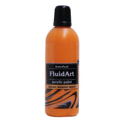 Краска Fluid Art (жидкий акрил) "KolerPark" (80 мл), оранжевый