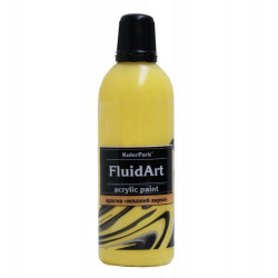 Краска Fluid Art (жидкий акрил) "KolerPark" (80 мл), желтый