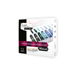 Набор масляных красок Малевичъ большой, 41 цвет (40 цветов по 20 мл + белила 200 мл)