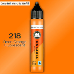 Заправка Molotow ONE4ALL акриловая 218 флюр оранжевый, (Neon Orange Fluorescent), 30мл