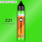 Заправка Molotow ONE4ALL акриловая 221 светло-зеленый, (Grasshopper), 30мл