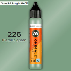 Заправка Molotow ONE4ALL акриловая 226 металлик зеленый, (Metallic green), 30мл
