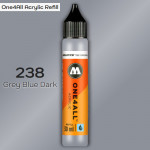 Заправка Molotow ONE4ALL акриловая 238 темно-серый, (Grey Blue Dark), 30мл
