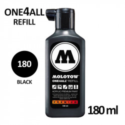 Заправка Molotow ONE4ALL акриловая (180) черная, 180мл