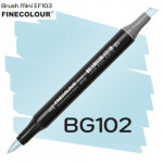 Маркер Finecolour Brush mini, BG102 Мягкий зеленовато-синий 