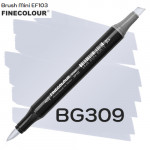 Маркер Finecolour Brush mini, BG309 Серо-синий №3 