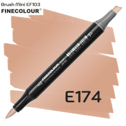 Маркер Finecolour Brush mini, E174 Темный загар 