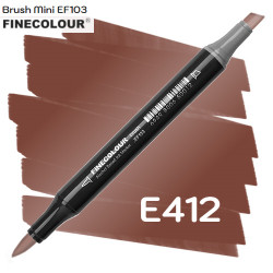 Маркер Finecolour Brush mini, E412 Умбра жженая 