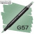 Маркер Finecolour Brush mini, G57 Серебристый зеленый 