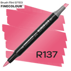 Маркер Finecolour Brush mini, R137 Насыщенный красный 