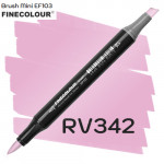 Маркер Finecolour Brush mini, RV342 Штокроза розовая 