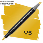 Маркер Finecolour Brush mini, Y5 Темно-желтый 