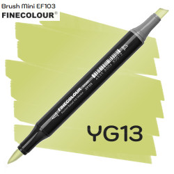 Маркер Finecolour Brush mini, YG13 Желтый сельдерей 