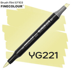 Маркер Finecolour Brush mini, YG221 Бледно-желтый лимон 