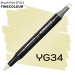 Маркер Finecolour Brush mini, YG34 Желтая мимоза 