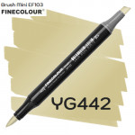 Маркер Finecolour Brush mini, YG442 Серовато-желтый 
