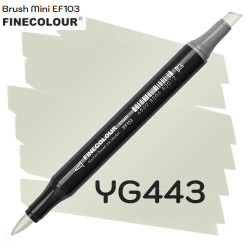 Маркер Finecolour Brush mini, YG443 Бледный мох 
