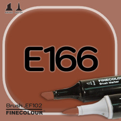 Маркер FINECOLOR Brush E166 Оранжево-коричневый