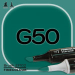 Маркер FINECOLOR Brush G50 Темный оттенок зеленого