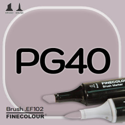 Маркер FINECOLOR Brush PG40 Пурпурно-серый №6