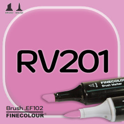 Маркер FINECOLOR Brush RV201 Светло-вишневый