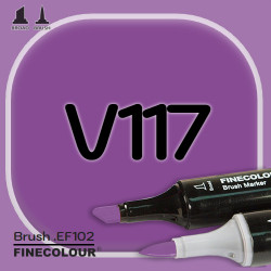 Маркер FINECOLOR Brush V117 Фиолетовый глубокий
