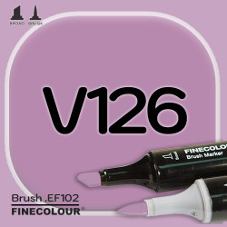 Маркер FINECOLOR Brush V126 Виноградный тёмный