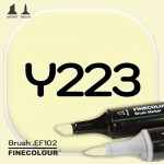Маркер FINECOLOR Brush Y223 Бледно-желтый