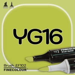 Маркер FINECOLOR Brush YG16 Темно-желтовато зеленый