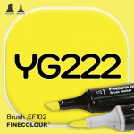 Маркер FINECOLOR Brush YG222 Желтый