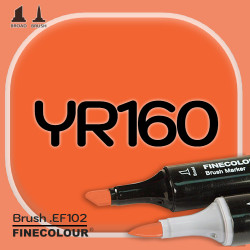 Маркер FINECOLOR Brush YR160 Светло-красновато-желтый