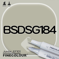 Маркер FINECOLOR Junior BSDSG184 BCDS серый №5 двухсторонний