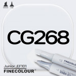 Маркер FINECOLOR Junior CG268 Резкий серый №2 двухсторонний