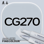 Маркер FINECOLOR Junior CG270 Резкий серый №4 двухсторонний