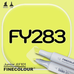 Маркер FINECOLOR Junior FY283 Флуоресцентный желтый двухсторонний