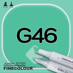 Маркер FINECOLOR Junior G46 Зеленый попугай двухсторонний