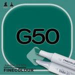 Маркер FINECOLOR Junior G50 Темный оттенок зеленого двухсторонний