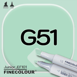 Маркер FINECOLOR Junior G51 Еловый зеленый двухсторонний