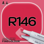Маркер FINECOLOR Junior R146 Глубокий красный цвет двухсторонний