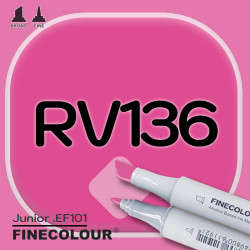 Маркер FINECOLOR Junior RV136 Красный фиолетовый двухсторонний
